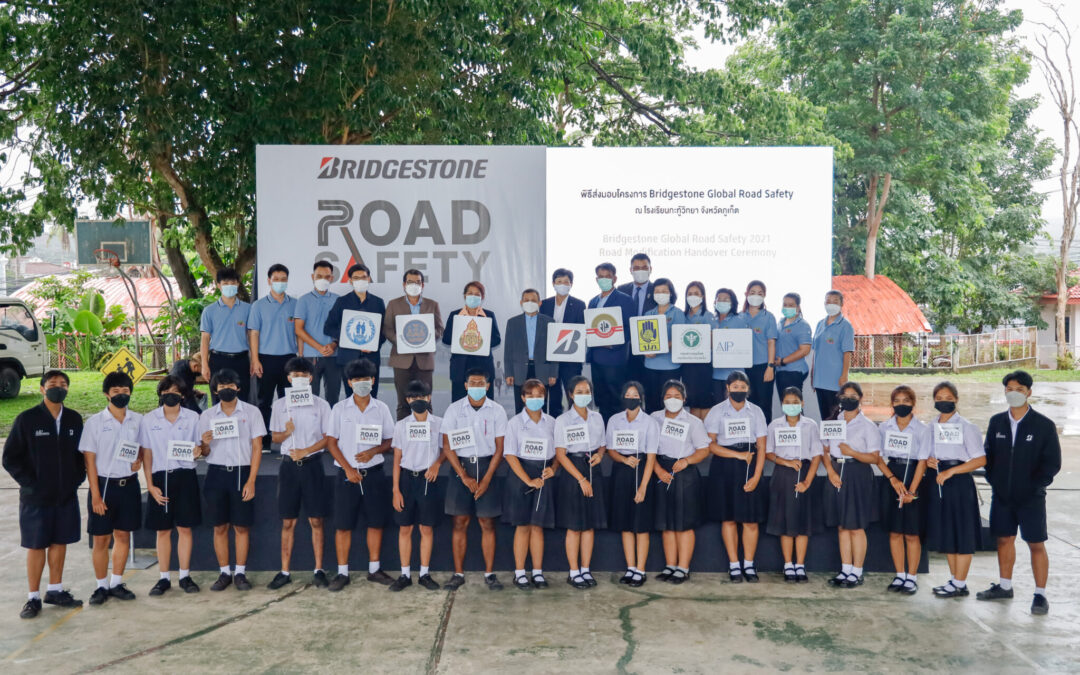School zone safety improved in Phuket thanks to the AIP Foundation and Thai Bridgestone Co., Ltd