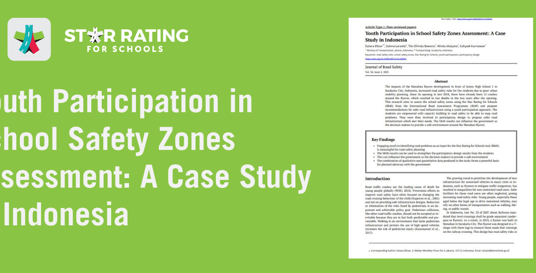 Youth Participation in School Safety Zones Assessment: A Case Study in Indonesia