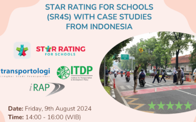 Online webinar showcasing successful case studies of school zone safety programs with SR4S in Indonesia